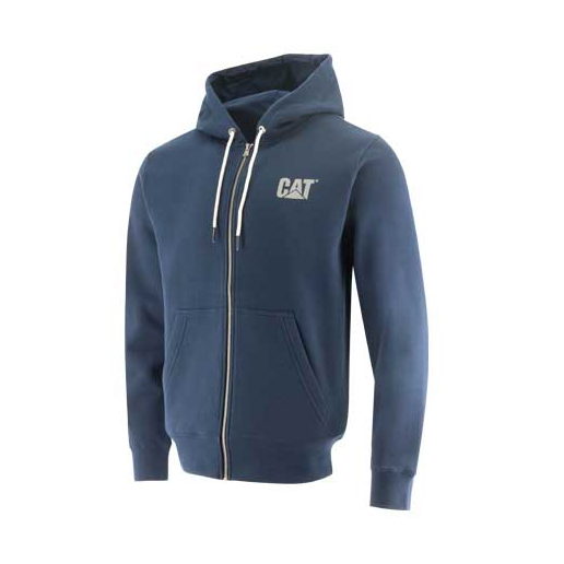 Caterpillar Clothing Karachi - Caterpillar Foundation Fz Dm Hooded Sweatshirt Mens Hoodies Blue (350972-MYO)